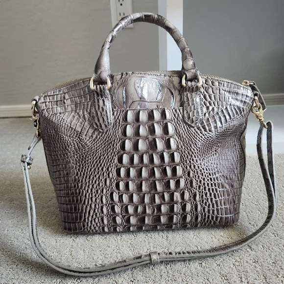 Brahmin Duxbury Green/Gray Satchel Bag - Picture 1 of 10